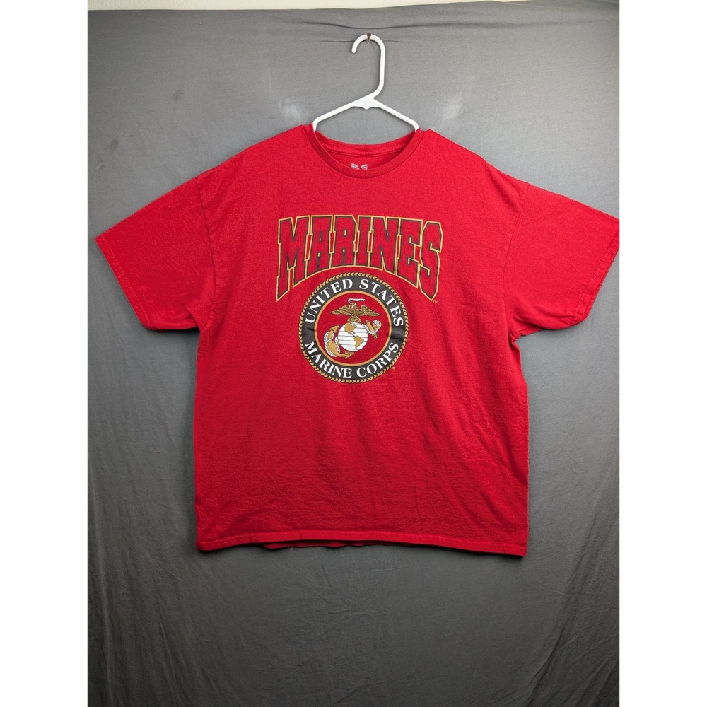 US Marine Corps Red Graphic‎ T-Shirt USMC Military Mens Size 2XL